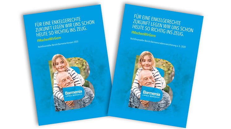 Titelblatt der nichtfinanziellen Berichte des Barmenia-Konzerns und der Barmenia Lebensversicherung a. G.