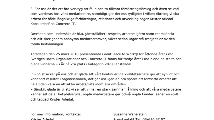 Concrete IT - 2:a små organisationer