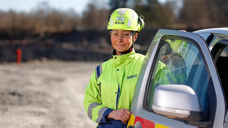 Marie Apelgren, arbetsledare hos Cementa i Skövde