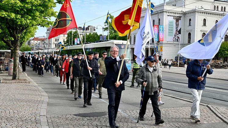Även i år går paraden från Götaplatsen till Gustaf Adolfs torg. Foto: Johanna Frejme/Försvarsmakten