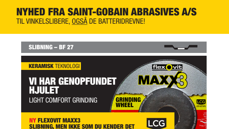 Saint-Gobain har genopfundet hjulet - Light comfort grinding