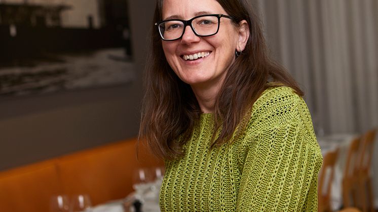 Magdalena Nilsson, projektledare och formgivare för boken "En smak av Göteborgs Konserthus". Foto: Anna Hult.
