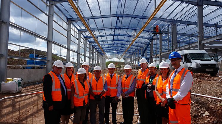 Local stakeholders visit the construction site of Hitachi's Stoke Gifford Rail Maintenance Facility