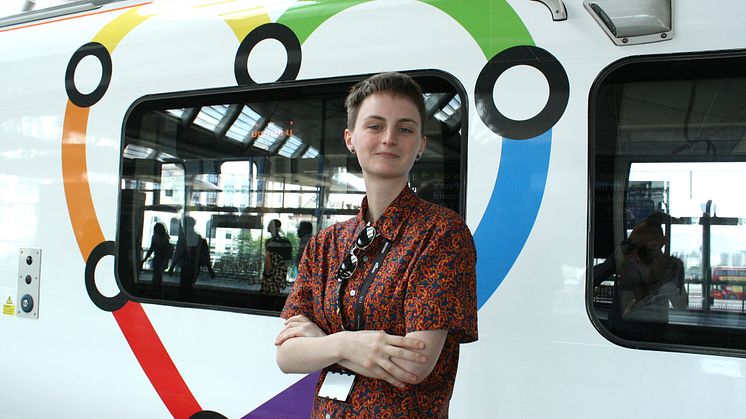 Apprentice designer Maggie Luckhurst - Pride of GTR at Blackfriars