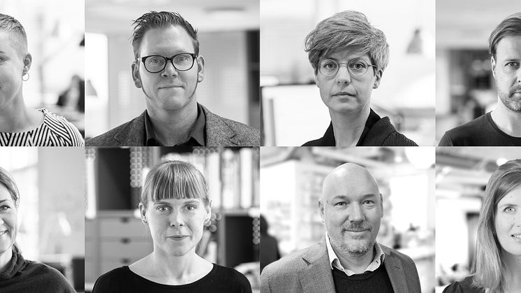 Fr. vänster: Ida Stavenow, Andreas Jentsch, Petra Jenning, Niklas Sonestad, Eva Ocklund, Elise Lindahl, Magnus Lundström, Anna Belfrage 
