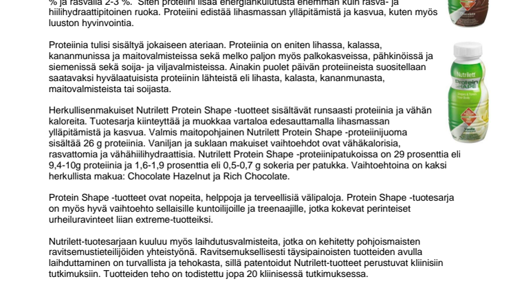 Kiinteyttä proteiinin avulla