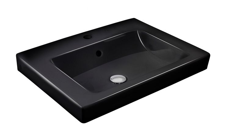 Gustavsberg Artic Black Edition - frilagd bild på tvättställ i svart