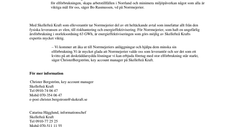 Norrländsk el gör gott för Norrmejerier