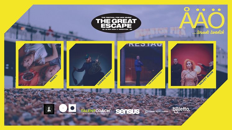 Honey., Ludwig Hart, The Indigo Echoes, Velvet Moon är alla officiella akter på showcase festivalen The Great Escape