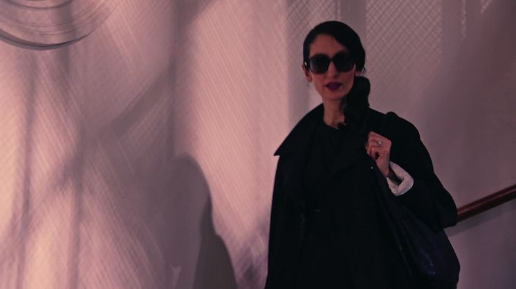 Marina Kereklidou in her Saint Laurent