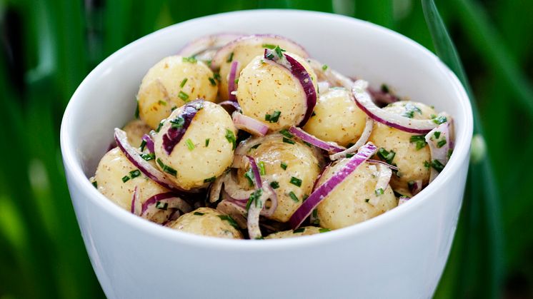 Månadens recept augusti - Honungs- och senapsmarinerad potatissallad