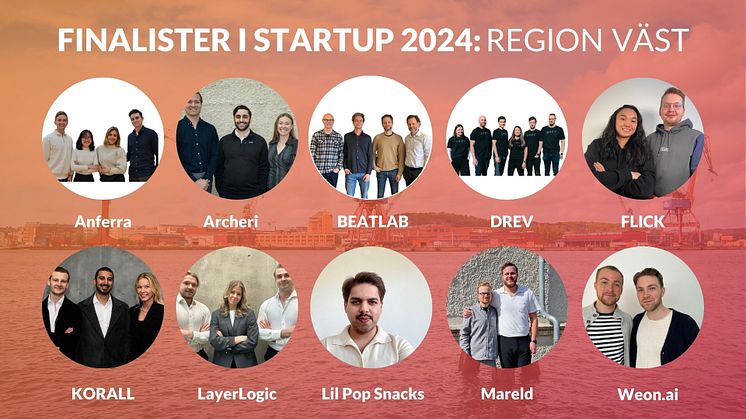 Finalisterna i region Väst i Venture Cup STARTUP 2024!