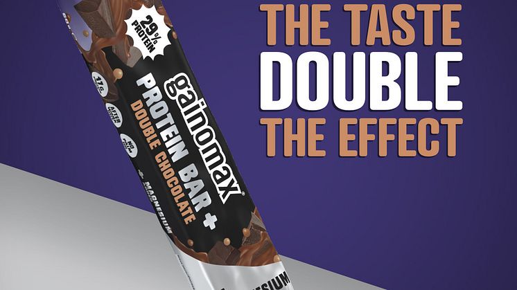 Gainomax Double chocolate & magnesium proteiinipatukka tukemaan palautumista