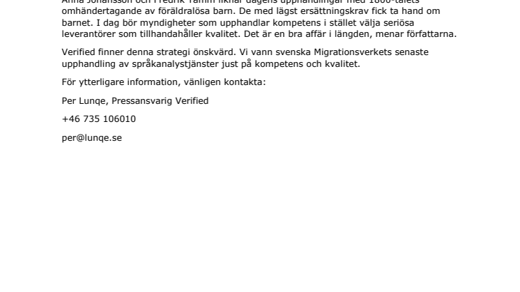 Dyrt upphandla till lägsta pris