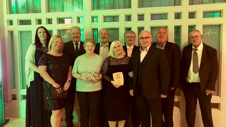 ng homes representatives pictured with their awards at the 2023 TPAS National Good Practice Awards