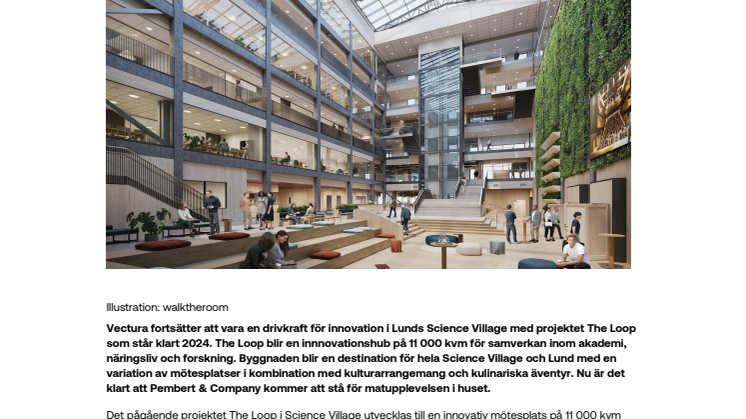 Vectura satsar i Skåne med innovationshuben The Loop - skriver avtal med restauratören Pembert & Company.pdf