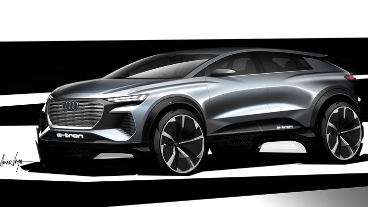 Audi Q4 e-tron concept (skitse fra siden)