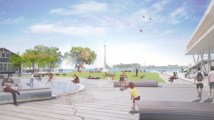 En ny park planeras vid den nya kongress- och hotellanläggningen i Helsingborg city