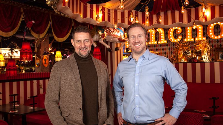 Jan Wallsin, VD Pincho Nation och Daniel Christensen ny franchisetagare Pincho Nation Porsgrunn, Norge  