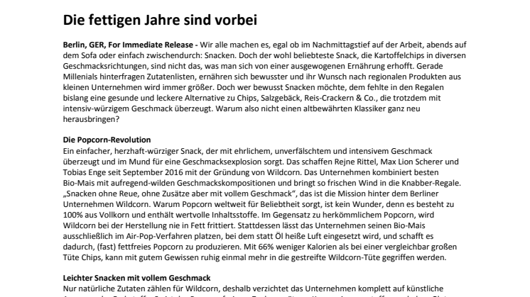 Die fettigen Jahre sind vorbei