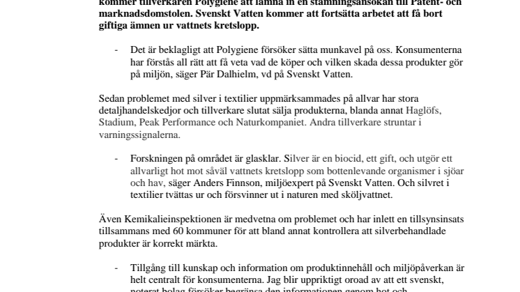 Polygiene hotar med stämning på en miljon kronor