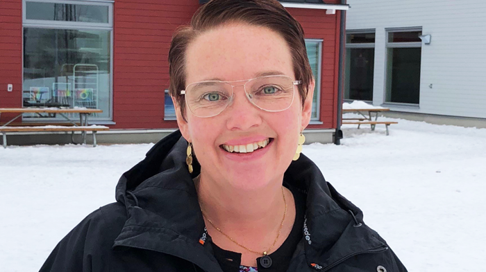 Frida Porles, förskollärare på Tallmossens förskola i Öjersjö. Bild: Sofia Granberg