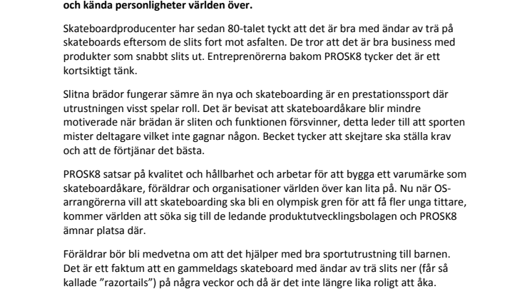 PROSK8 har löst skateboardåkarens största problem