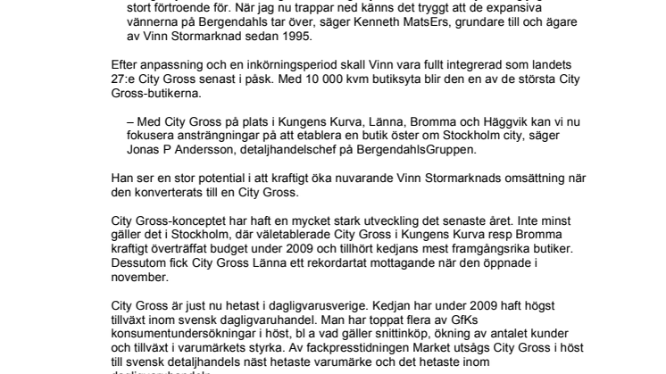 City Gross förvärvar en av Sveriges största butiker