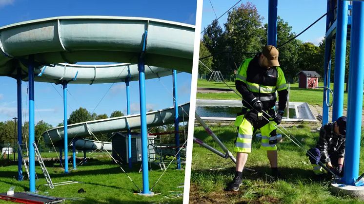 CERTEX säkrar upp Skantzöbadet med staglinor