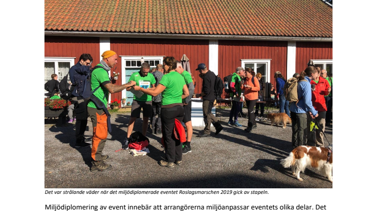 SamCert miljödiplomerade Roslagsmarschen 2019