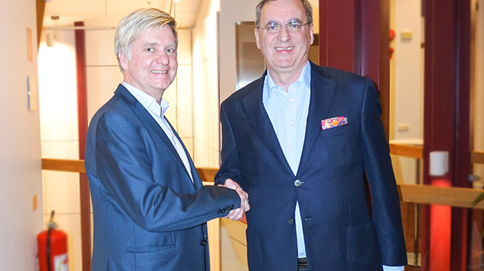 ​Jonas Ohlson Regionchef på Cramo AB​ och Pether Fredholm, VD på JSB. 