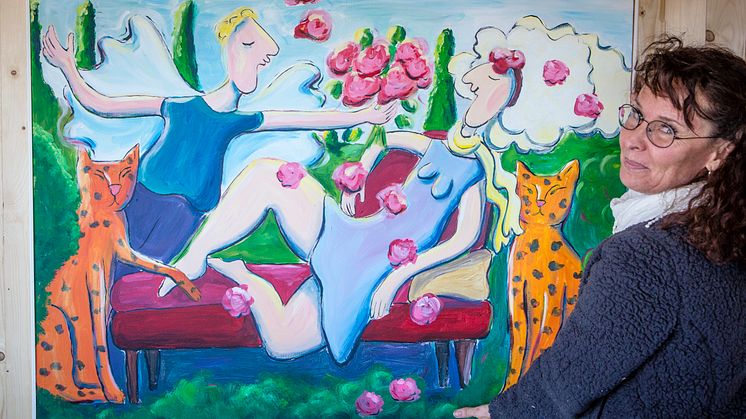 Eva-Lena Martinsson är en av det 100-talet konstnärer som ställer ut på Tjolöholm under Kristi himmelfärdshelgen. 