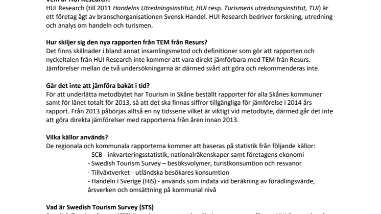 Q&A HUI Turismekonomisk rapport