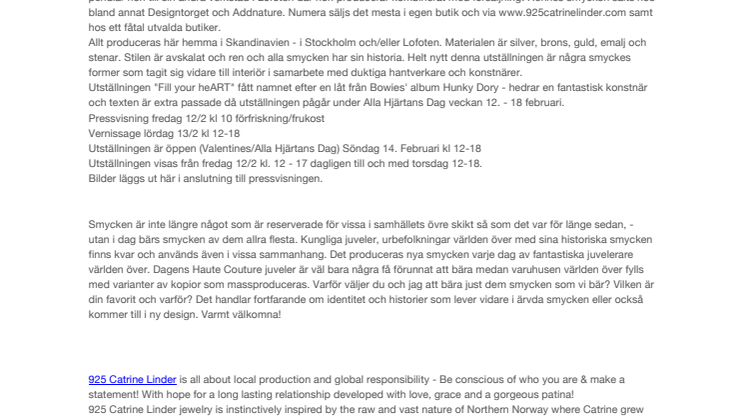 Det glänser - välkommen till pressvisning 12/2 kl 10