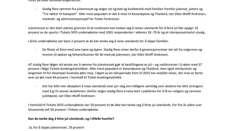Julestress gjør at mange ønsker å feire julen utenlands
