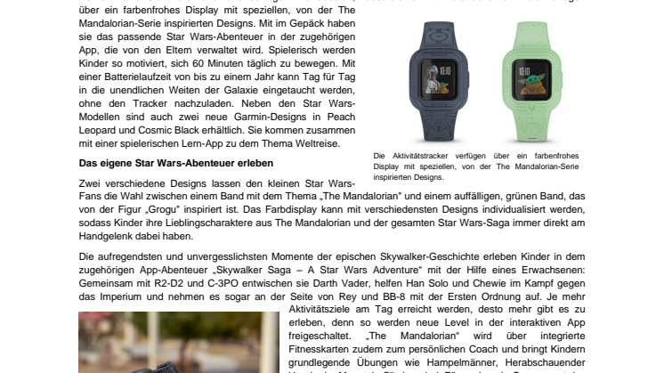 PM CH Garmin vívofit jr. 3 Star Wars