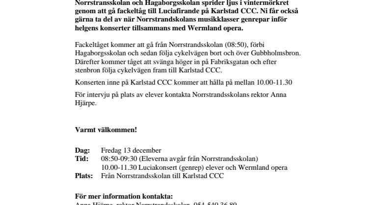 Elever sprider ljus i vintermörkret