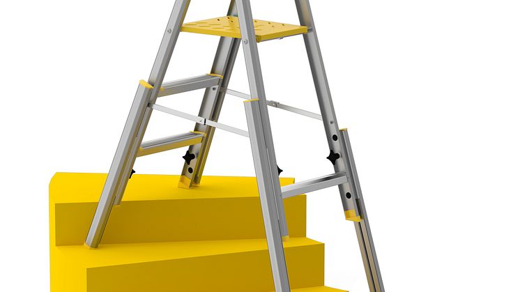 Ny profftrapp 77S fra Wibe Ladders - perfekt for arbeid i trapper