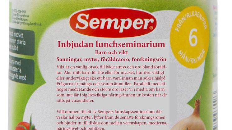 Pressinbjudan: Lunchseminarium om barn och vikt
