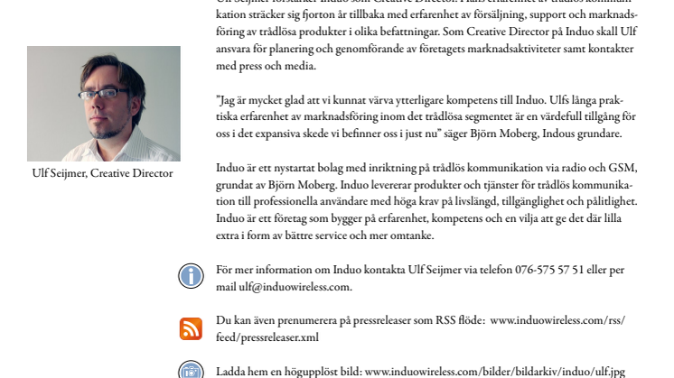 Induo rekryterar erfaren branschprofil