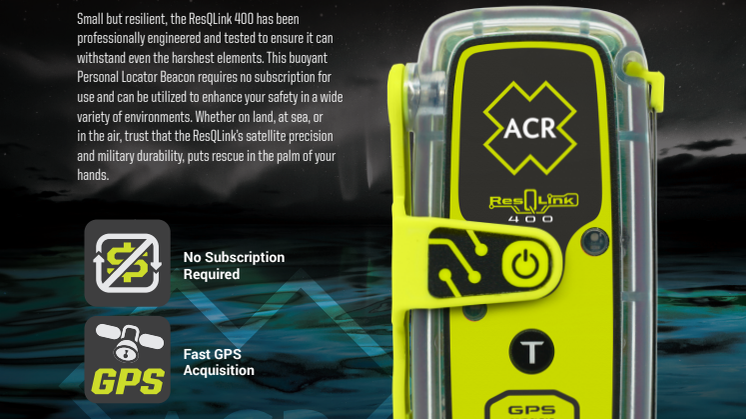 ACR Electronics ResQLink 400 PLB - Spec Sheet