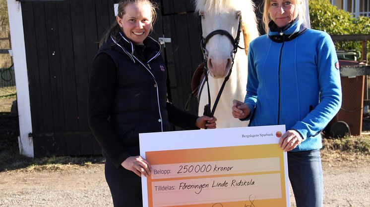 Ridhusbygge möjligt med bidrag från Sparbanksstiftelsen