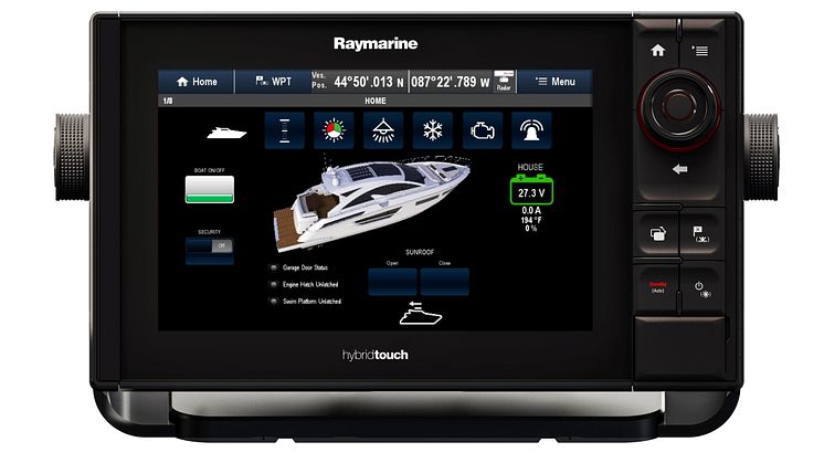 Digital switching makes it easy and intuitive to control all of the interior and exterior lighting on this high-performance centre console powerboat.  