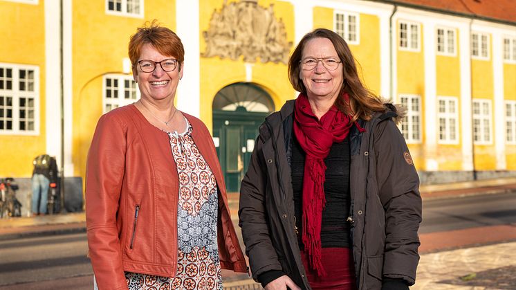 Jessie Jørgensen, teamleder i borgerservice i Kalundborg Kommune (th) og Mette Gustafsson, indkøbskonsulent i Kalundborg Kommune 