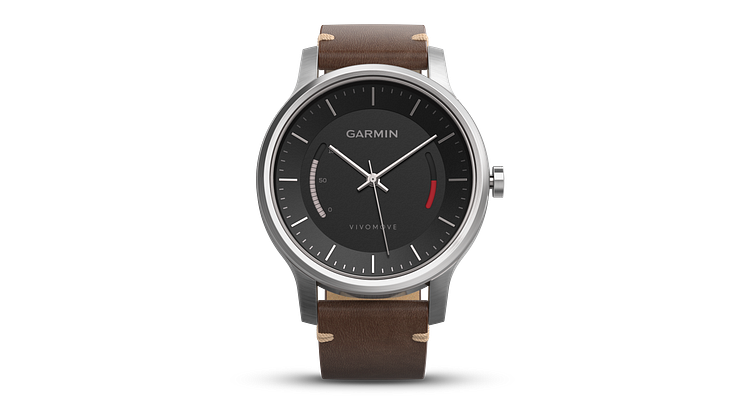 vívomove Premium, WW, Stainless Steel med læderrem