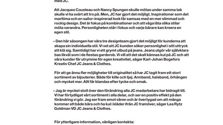 JC Jeans & Clothes våren 2010
