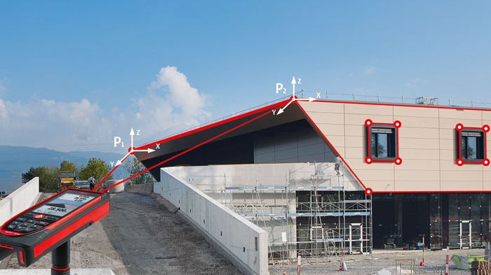 Laseravståndsmätarna Leica DISTO™ X3, X4 och S910 fungerar i mätområdet 0,05 m till 150 m eller 300 m med en noggrannhet på ± 1 mm