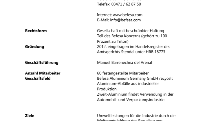 Befesa Werkseröffnung ZDF