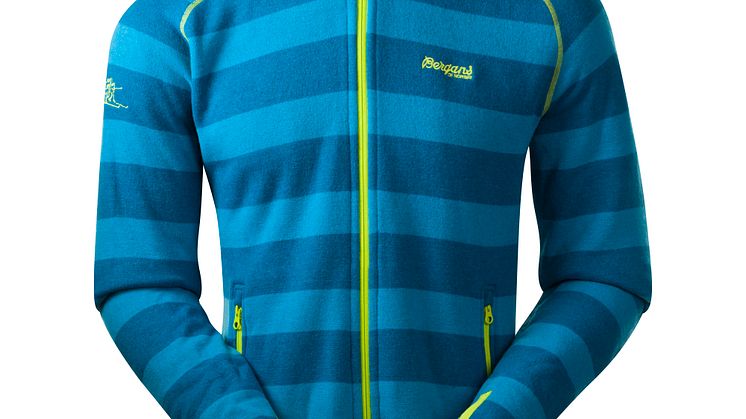 1898 Perikum Jacket - Sea Blue Striped/Neon Green
