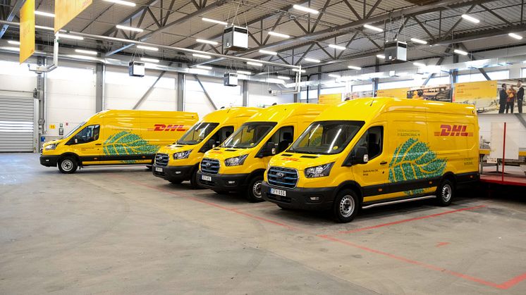 DHL Express satsar på elektriska leveranser med helt elektriska Ford E-Transit